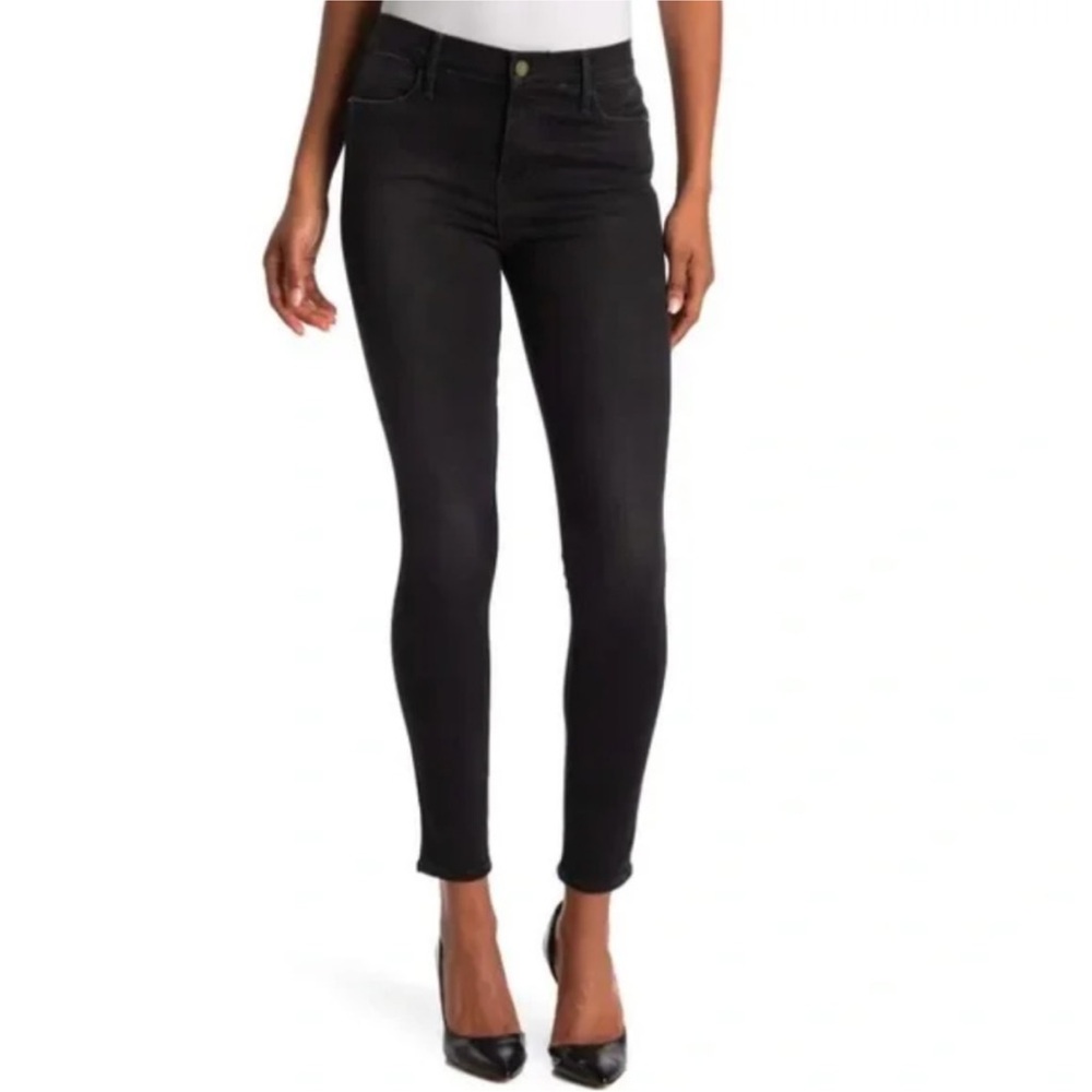 FRAME Denim Le High Skinny Jeans Size 25 Condor Black